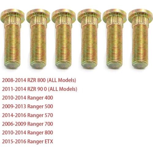 3/8" x 1.50" Rear Hubs Wheel Stud Bolts Screws For Polaris RZR 800 900 Sportsman 300 Ranger 400 500 570 700 800 ETX ATV Quad