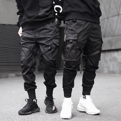 Cargo Harem Jogger Pants Men Multi Pockets Hip Hop Fashion Casual Track Trousers Streetwear Harajuku Hipster Sweatpants
