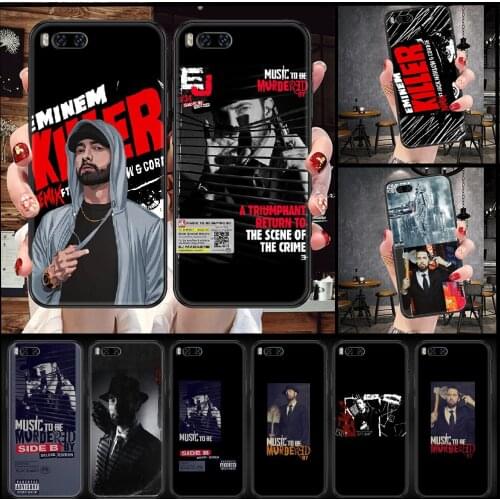 Rapper Eminem Phone case For Xiaomi Mi Max Note 3 A2 A3 8 9 9T 10 Lite Pro Ultra black pretty waterproof 3D prime painting coque
