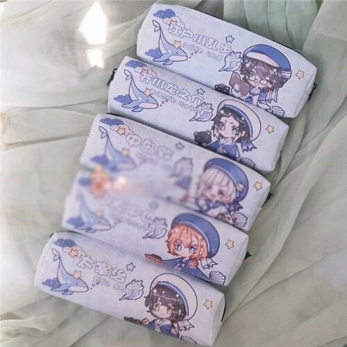 Anime Cartoon Bungou Stray Dogs Nakajima Atsushi Printed Pencil Case Student Stationery Holder Pen Bag Cosmetic Bag Gift