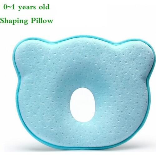Baby Pillow Infant Head Velvet Shaping Pillow Newborn Correction Flat Head Toddler Memory Pillow for 0-1 Years Old