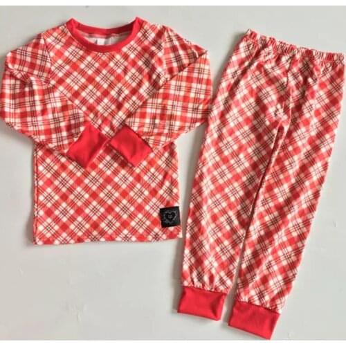 Baby Kids Pajamas Sets Cotton Christmas New Year Sleepwear Suit Girls Pajamas Long Sleeve Pajamas Top+Pants Children Clothes Set