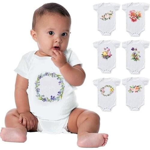 Baby Jumpsuit Flower Cartoon Series Short Sleeves Newborn 2021 Spring Summer Toddler Boys Romper Outfits Infant Clothes