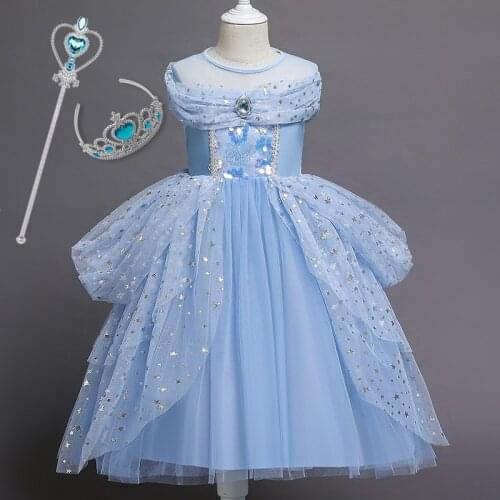 Kid Halloween Costume Princess Dress Up Party Costume For 4-8Y Baby Girl Dress Carnival Prom Ball Gown Girls Roleplay Dress