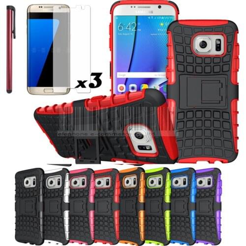 Dual Layer TPU+Hard PC Hybrid Rugged Protective Case Heavy Duty Kickstand Shockproof Cover For Samsung Galaxy S7 Edge G935 5.5"