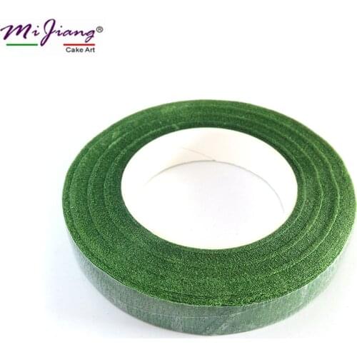 It can be wrapped on wire) Simulation Paper Flower Diameter Dark Green Fondant Sugar Paste Flower Stamen Cake Decorating Tool