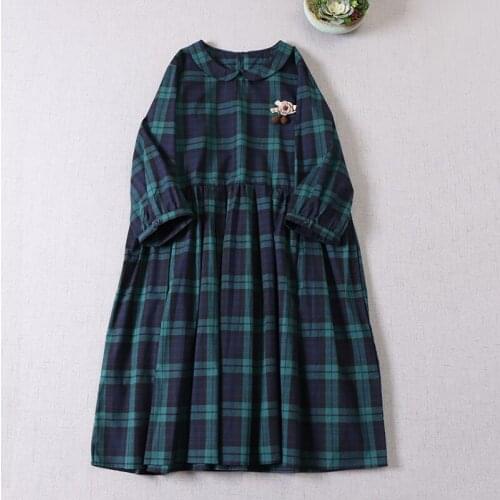 Модные платья в клетку Fairynatural China At AliExpress