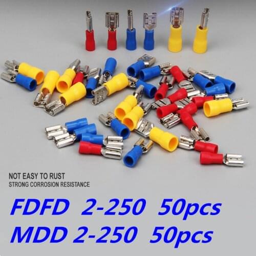 FDFD MDD 2-250 full insulated crimp terminals cold-press terminal connector
