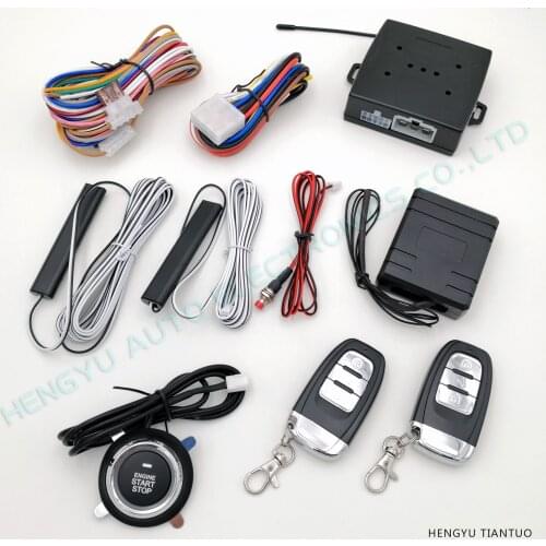 HENGYU CHY-904 RM2A car alarm remote control car keyless entry engine start PKE alarm system push button remote start stop chip