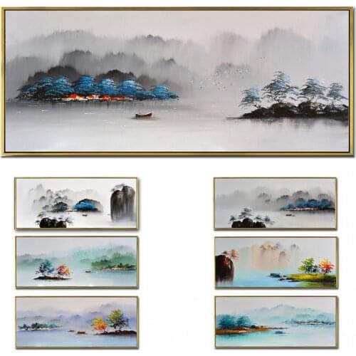 Oil Painting Chinese painting Hand painted world famous paintings Modern Chinese landscape painting Landscape art 2020082204