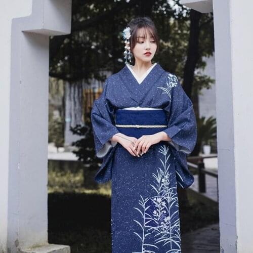 Kimono Yukata Women Japanese Traditional Dress Kimonos Costume Geisha Japanese Cosplay Female Obi Japanese Kimono Yukata FF2645