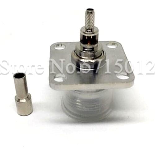1Pcs N Type RF Coaxial Connector N-KF-1.5 Famale Four-hole Mounting Flange For Connect RG316 RG174 Cable