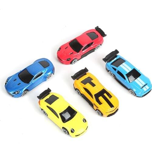 5Pcs Mini Sports Car Model Toy 1:64 Scale Simulation Alloy Diecast Vehicles Collection Toy For Children Boys Birthday Gift Y012