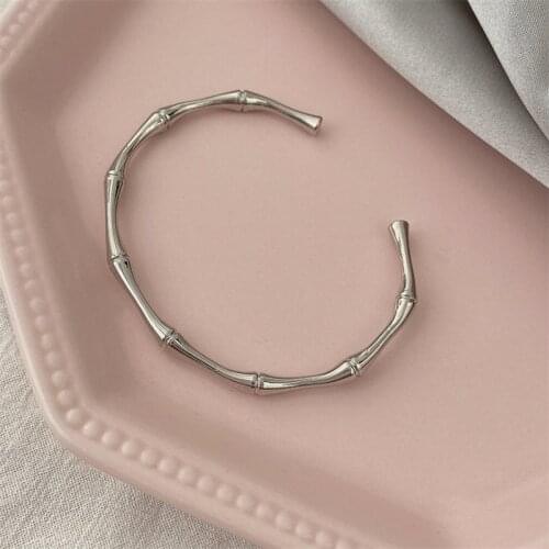 Fashion Luxury Korean Jewelry Retro Girls Unusual Bracelet New Design Bamboo Shape Adjustable Size Bracelet For Woman