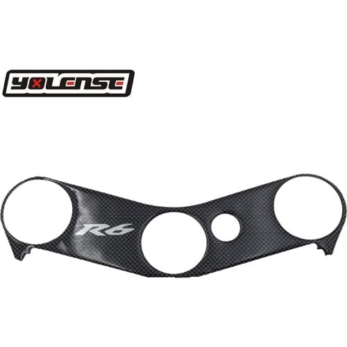 For YAMAHA YZF-R6 YZF R6 YZFR6 2006-2016 Motorcycle Carbon Fiber Decal Sticker Pad Triple Tree Top Clamp Upper