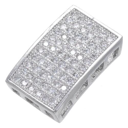 New Special designed multi-row Hole Square-shape bracelet Spacer Connector long necklace Components charms ends Tube beads