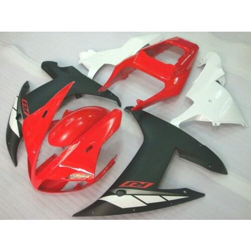 Custom free ABS factory Motorcycle injection fairings parts for YAMAHA 2002 2003 YZF-R1 R1 02 03 YZF R1 red black fairing kit