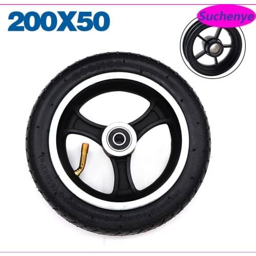 200x50 SOILD WHEEL FOR Electric Scooter Tyre With Wheel Hub 8" Scooter Tyre Aluminium Alloy Wheel Electric Vehicle