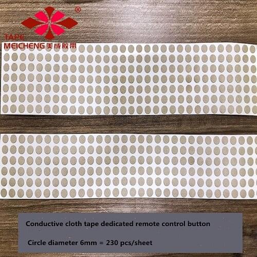 Conductive Cloth Tape Is Specially used for Remote Control Button Repair, Circular Diameter 6mm*230 Pieces/Lot