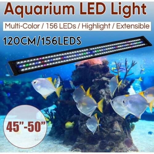 Super Slim LED Aquarium Light Multi-Color Full Spectrum Fish Tank Aquatic Plant Marine Grow Lighting Lamp 120cm EU Plug