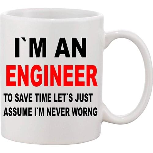 I'm an Engineer Cute Coffee Mug Ceramic Inspirational Gifts for Kids Women Girls Birthday Gifts