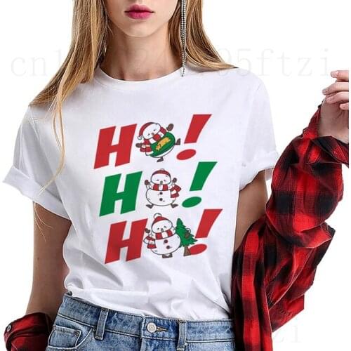 Funny Santa Claus Tops Tee Happy New Year Christmas Girl Fashion T-shirt Harajuku Ullzang Short Sleeve Cartoon Print Tshirt