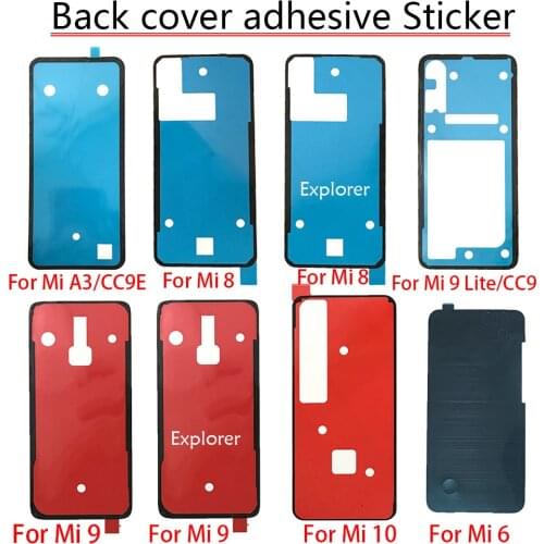 Back Glass cover Adhesive Sticker Stickers glue For Xiaomi Mi 8 9 10 lite Note 10 A3 CC 9 9e Mi8 Mi9 F2 Pro
