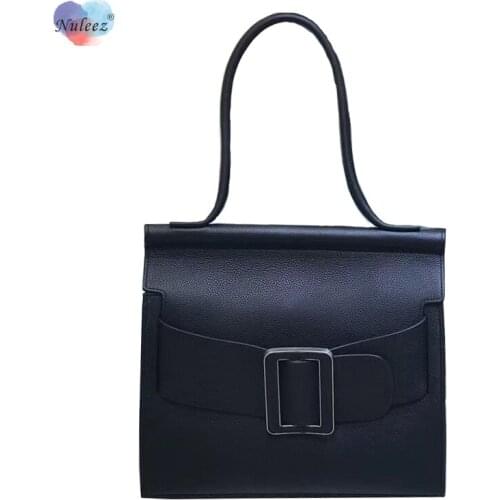 Nuleez Brand Bag Women TOGO Cow Skin Luxury Quality Handbag 32 CM Big Capacity Elegant Button Thailand Popular Designed 2021