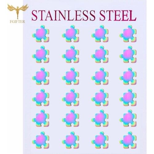 Rainbow Color Stainless Steel Woman Accessories Puzzle Earrings Sweet Romantic Educational Toy Stud Earrings Girl Birthday Gift