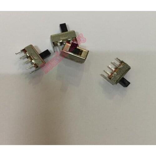 100pcs/Lot SS12F44 Mini Vertical Slide Toggle Switch 1P2T 3Pin