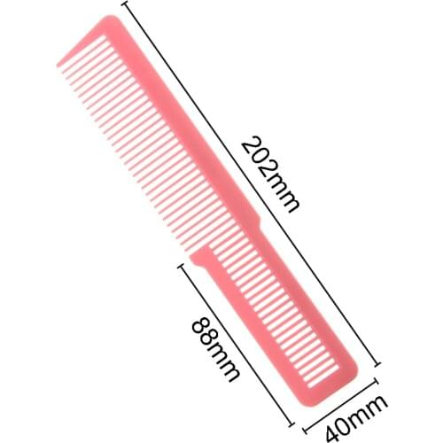 2xBarber Comb Flat Top Clipper Comb - Small 8" Long - Clipper Comb Pink