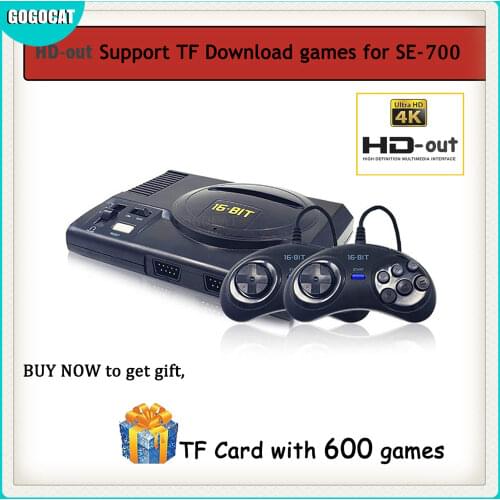 4K HDMI 16 Bit Super Mini Game Console for Sega MD 100 In 1 Handheld Game Player Double Gamepads in box Controller Adapter Gift