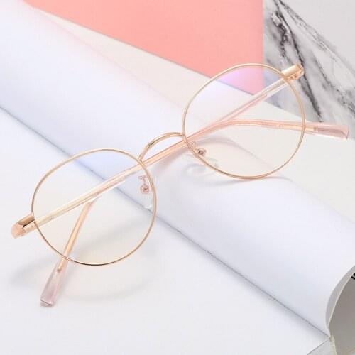 5950 Metal spectacle frame flat lens art RETRO round frame myopia glasses