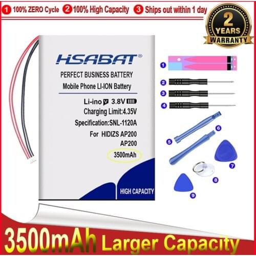 HSABAT 0 Cycle 3500mAh Battery for HIDIZS AP200 Player Replacement 4 Lines High Quality Replacement Accumulator