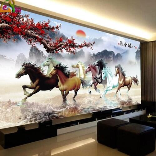 5d diy diamond painting full square diamond embroidery icon Eight Horses home decor have achieved great success chinese style
