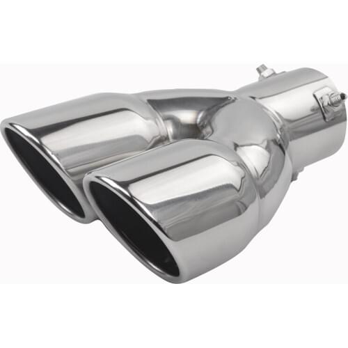Automobile Universal 63Mm One Minute Two Exhaust Pipe Tail Throat