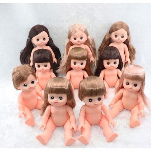 25cm Childrens Simulation Play House Doll Soft Silicone Naked Baby Wink Doll Body Doll for Girls Child Birthday Christmas Gifts