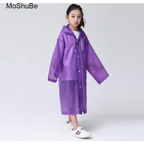 Children Clothing Fashion Solid Colors Raincoats Waterproof Anti-Rain/Snow Rain Coats For Childs Boys and Girls Outwear Coats