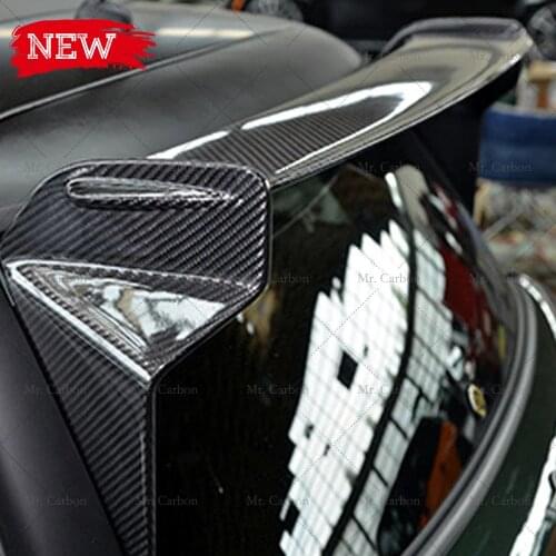 FOR MINI COOPER R53 JCW TYPE CARBON FIBER GLASS ROOF SPOILER TRIM BODY KIT TUNING PART R53 FRP TOP WING LIP RACING (NO for R56)