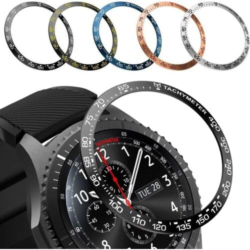 For Samsung Gear S3 Classic Frontier Galaxy Watch 46mm Bezel Ring Case Cover Frame Anti Scratch Metal Protection Bezel #B