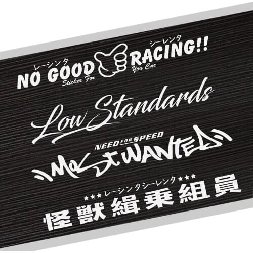 Creative Car Stickers Auto Letters Vinyl Refletive Front Rear Windshield Decals Exterior Decoration Automobile Accessories