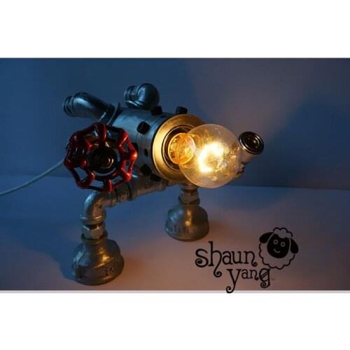 Cool! Novel And Creative Personality Retro Mechanical Robot Bar DIY American Country Industrial Hotel Restaurant Lamp D