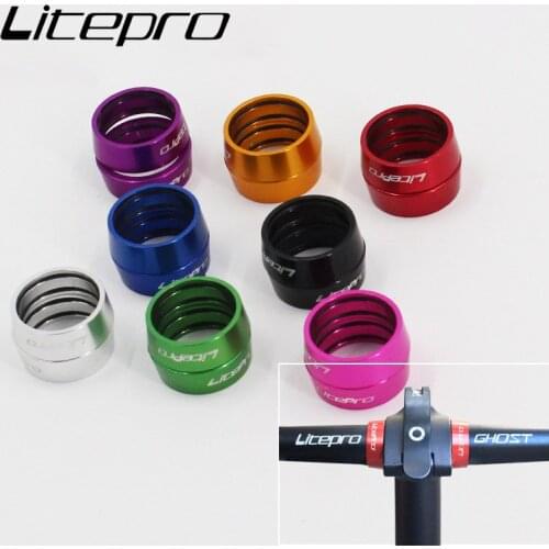 Litepro Folding Bike Straight Handle Bar Fixed Cover Stop Collar Space Ring MTB Bicycle 25.4MM Handlebar Spacing-rings Parts