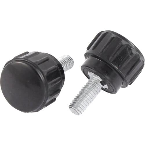 M4 x 10mm Round Head Screw On Thumbscrews Knurled Clamping Knob 2 Pcs