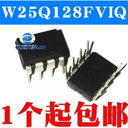 5PCS 16 m asus ying tai motherboard BIOS chip W25Q128FVIQ 25 DIP8 Q128FVIG straight in stock 100% new and original
