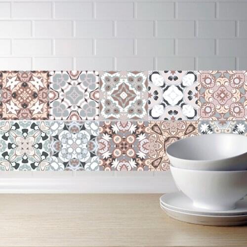 Arabic Style Mosaic Tile Stickers For Living Room Kitchen Retro 3D Waterproof Mural Decal Bathroom Decor DIY Adhesive Wallpaper