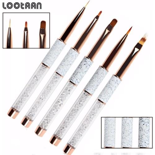 Marbled Nail Brush UV Gel Brush For Manicure Acrylic UV Gel Extension Pen For Nail Polish Painting Drawing Brush Manicure Tools