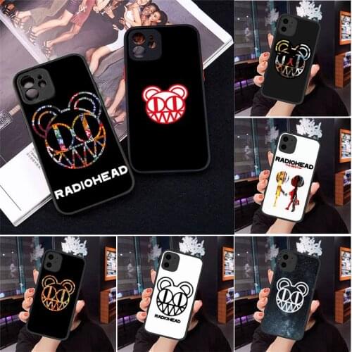 CARTOON design Radiohead Phone Case Matte Transparent for iPhone 7 8 11 12 s mini pro X XS XR MAX Plus cover funda