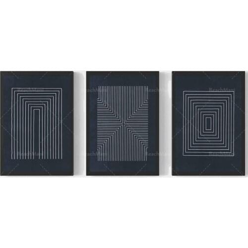 Dark blue art print set 3 piece set of medieval art wall poster navy blue gallery wall art living room print print, set of medie