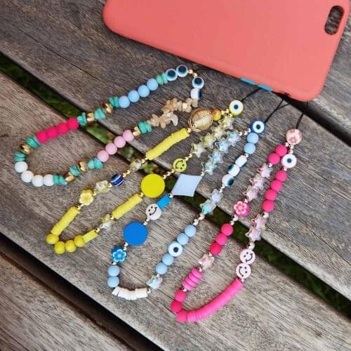 New Design String Mobile Chain Multi Color For Girls Phone Choker Necklace Strap Lanyard for Keys Lady Gift